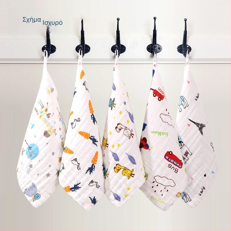 Βαμβακερές γάζες μωρού για σάλια, σετ 5 τεμαχίων, μαλακές τετράγωνες πετσέτες προσώπου, απορρόφηση 5–10 δευτερόλεπτα