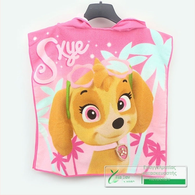 Παιδική πετσέτα για μπάνιο με κουκούλα από εξαιρετικές ίνες, εκτύπωση καρτούν με αντίδραση, βάρος 200-300 g, πολυεστέρας 150D, προσαρμόσιμα σχέδια