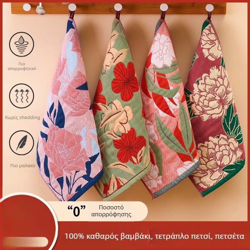 Γάζα προσώπου από 100% βαμβάκι, 32-count, χωρίς ίνες, με κρεμάστρα, 50 g, απορρόφηση 0–5 s, για παιδιά