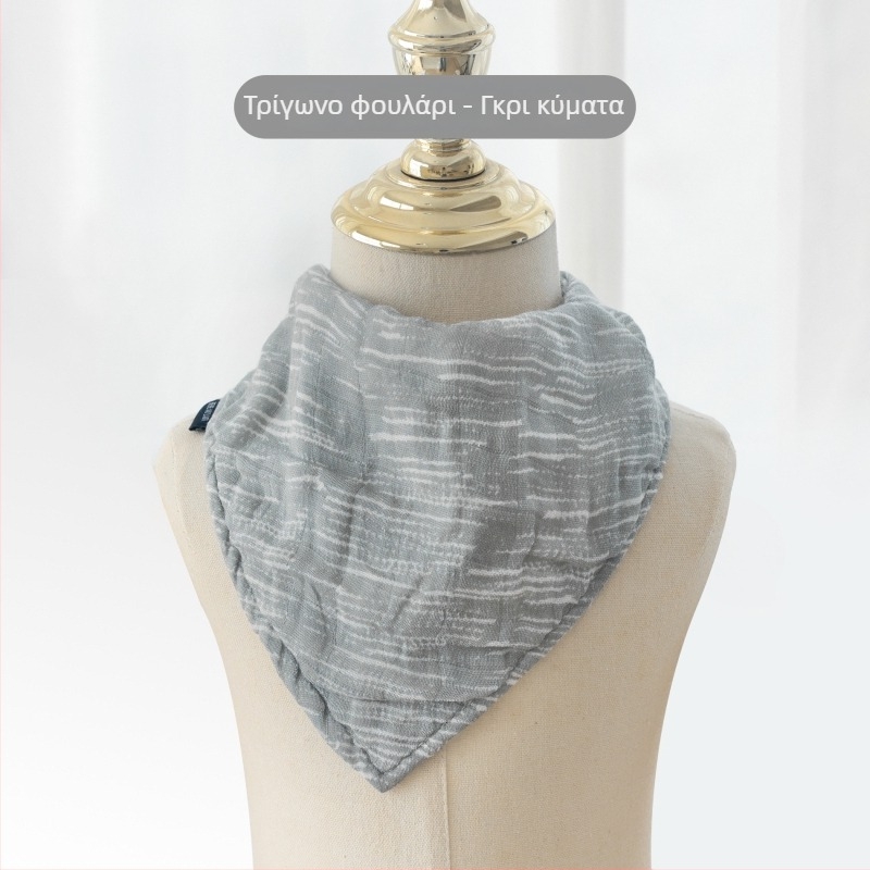 Βρεφική τριγωνική σαλιά, μπαμπού-βάμβακι 70/30, απορροφητική, για νεογνά 0–1 έτους, σχέδιο καρτούν