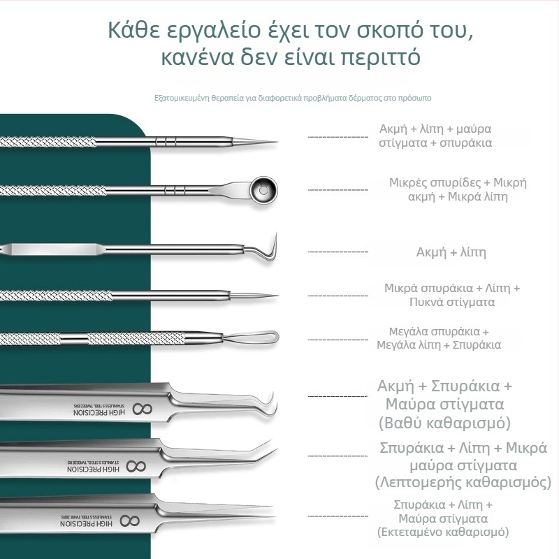 Σετ εργαλείων εξαγωγής ακμής από ανοξείδωτο χάλυβα για γενική χρήση