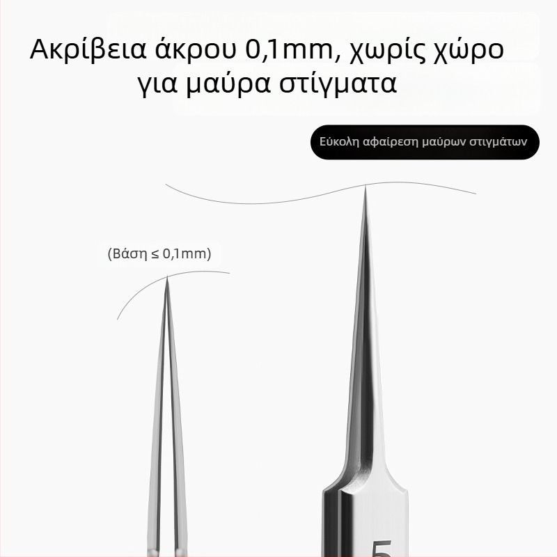 Σετ εργαλείων εξαγωγής ακμής – ανοξείδωτο ατσάλι, υπερ-κοφτερές άκρες, αφαίρεση μαύρων σπυριών, Daisy, διάρκεια ζωής 2 ετών