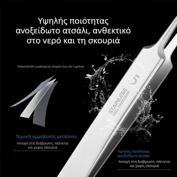 Yiliren Ανοξείδωτο ατσάλι – βελόνες αφαίρεσης ακνών και τσιμπίδες για μαύρα στίγματα, Κλιπ Νο 5, Επαγγελματικής ποιότητας ομορφιάς