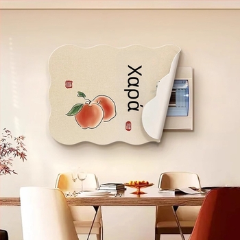 Διακοσμητικός πίνακας για κουτί μετρητή — μαγνητική στερέωση, χωρίς διάτρηση, χωρίς πλαίσιο, μοτίβο λουλουδιών, δερμάτινη βάση βαφής