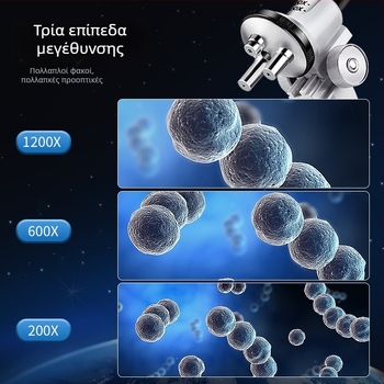 Μικροσκόπιο για βιολογία και χημεία – εκπαιδευτικό επιστημονικό παιχνίδι, δυνατότητα DIY, βίντεο οδηγός, ηλικία 4–6 ετών