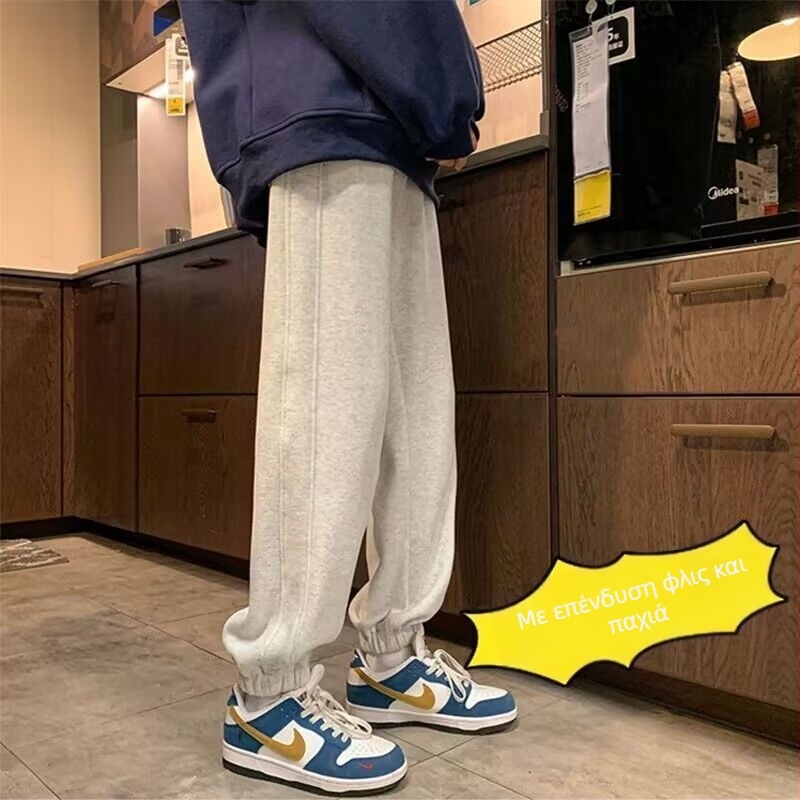 Ανδρικά jogger παντελόνια για σπορ και casual (100% πολυεστέρας, μεσαία μέση, κορδόνι στη ζώνη, πολλές τσέπες, στενά μανσέτες)