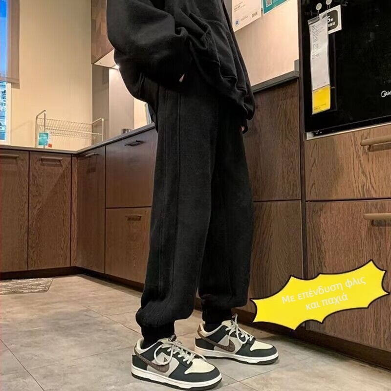 Ανδρικά jogger παντελόνια για σπορ και casual (100% πολυεστέρας, μεσαία μέση, κορδόνι στη ζώνη, πολλές τσέπες, στενά μανσέτες)