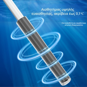 Θερμόμετρο ενυδρείου υψηλής ακρίβειας, με μεγάλη οθόνη και κρεμάστρα