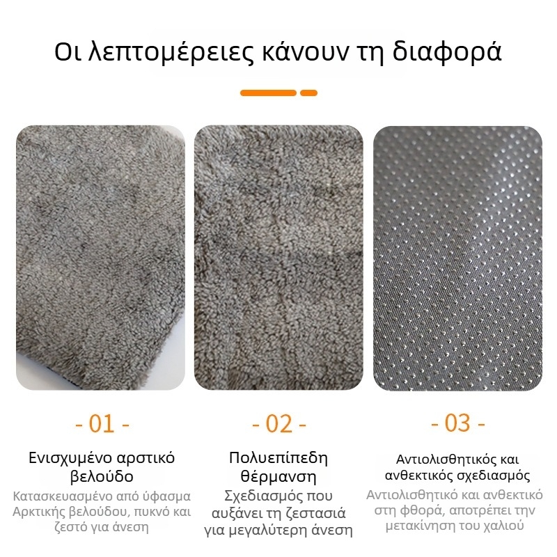 Lexuan Θερμαινόμενη Επιφάνεια Κατοικίδιων με Αρκτικό Βελούρου, Θερμαντικές Ίνες, Στρώμα Αλουμινίου, Μαλακή Μόνωση από Βαμβάκι, Αντιολισθητικό Υλικό – Για Σκύλους