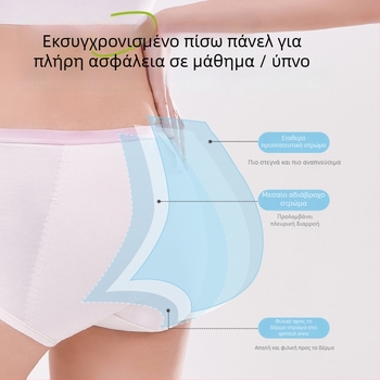 Modal εσώρουχο περιόδου για εφήβους, μεσαία μέση, επένδυση στην περιοχή καβάλου 72% αναγεννημένης κυτταρίνης, φυσιολογική λειτουργία, μοτίβο καρτούν