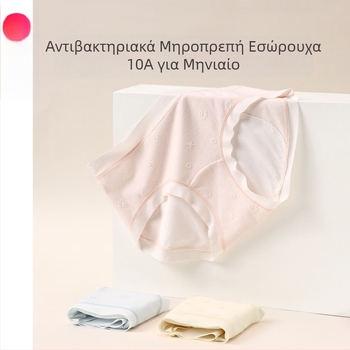 Γυναικείο αντιβακτηριακό εσώρουχο περιόδου με προστασία από διαρροές, μπικίνι μέσης· κύριο ύφασμα: βαμβάκι-μόνταλ-σπάντεξ; επένδυση καβάλου: βισκόζη-σπάντεξ-νάιλον
