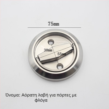 Λαβή πόρτας από ανοξείδωτο ατσάλι, αόρατη – στρογγυλός λαβή έλξης, μοντέλο JCF-062, μοντέρνος μινιμαλισμός