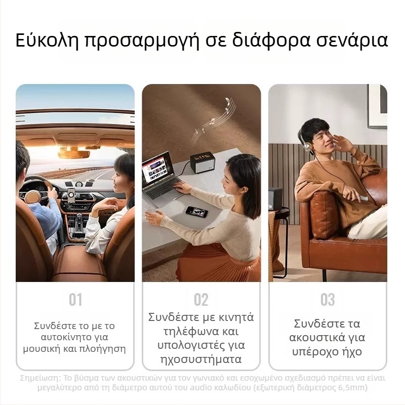 Καλώδιο ήχου αυτοκινήτου 3.5 mm αρσενικό-αρσενικό — βύσματα με επίχρυση επίχωση, εμαγμένο χαλκό πυρήνα, αλουμινένιο περίβλημα, εξωτερική επικάλυψη TPU με νάιλον πλέγμα, συμβατό με όλες τις συσκευές 3.5 mm