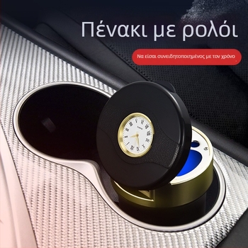 Τασάκι αυτοκινήτου με LED, από μέταλλο + ABS, μοντέλο Y-B005, βάρος περίπου 225 g