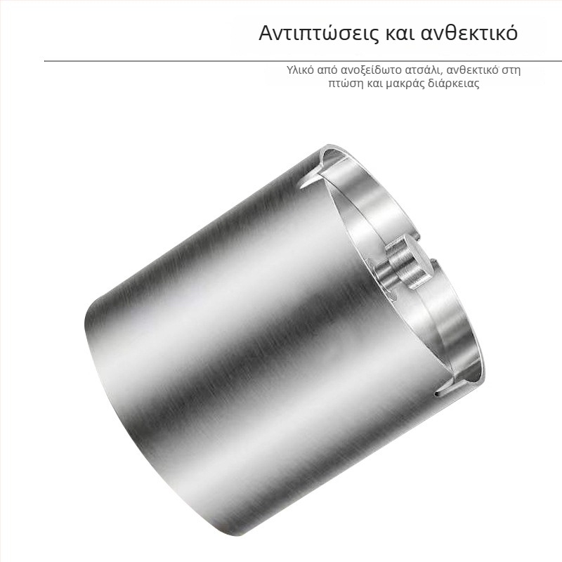 Ανοξείδωτος τασάκι με σφραγιζόμενο καπάκι προστασίας από τον άνεμο, παχύτερο σώμα, δημιουργικός σχεδιασμός, για οικία και αυτοκίνητο, προσαρμόσιμο