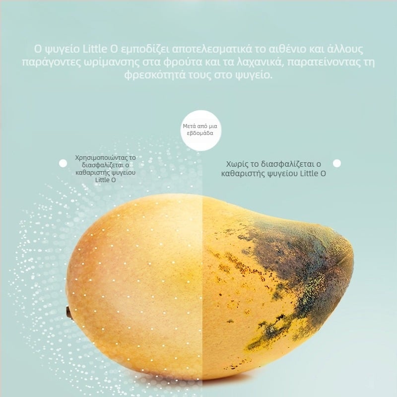 Αποσμητής αέρα για ψυγείο και οικιακός καθαριστής αέρα με οζονική αποστείρωση, τροφοδοσία USB, κάλυψη 10τ.μ., έλεγχος αφής, 3600mAh