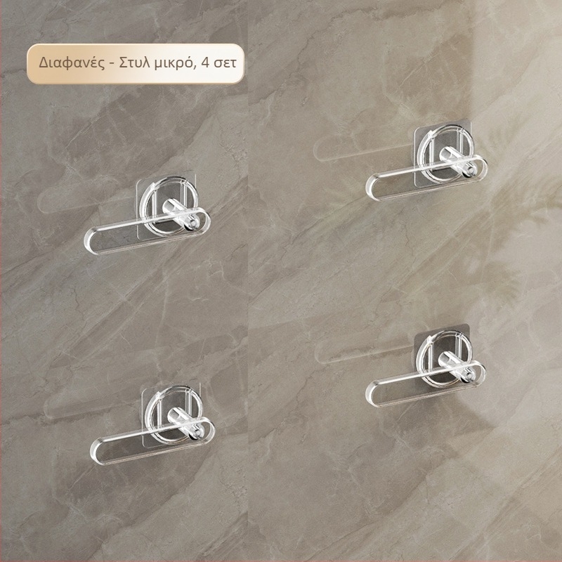 Κρεμάστρα πετσέτας - Τοίχο-μοντωμένη μονάδα αποθήκευσης με L-σχήματος άγκιστρο, πλαστικό, γυαλιστερή επιφάνεια, φορτίο 5 kg