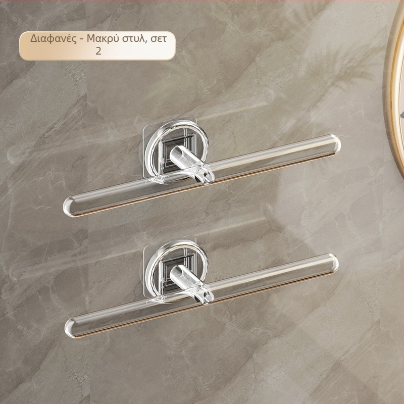 Κρεμάστρα πετσέτας - Τοίχο-μοντωμένη μονάδα αποθήκευσης με L-σχήματος άγκιστρο, πλαστικό, γυαλιστερή επιφάνεια, φορτίο 5 kg