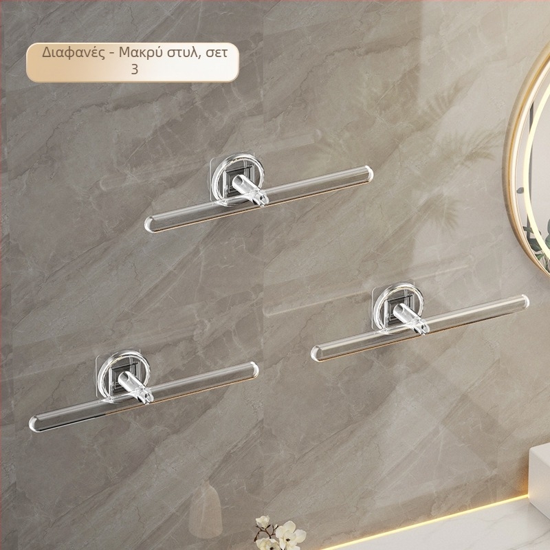 Κρεμάστρα πετσέτας - Τοίχο-μοντωμένη μονάδα αποθήκευσης με L-σχήματος άγκιστρο, πλαστικό, γυαλιστερή επιφάνεια, φορτίο 5 kg