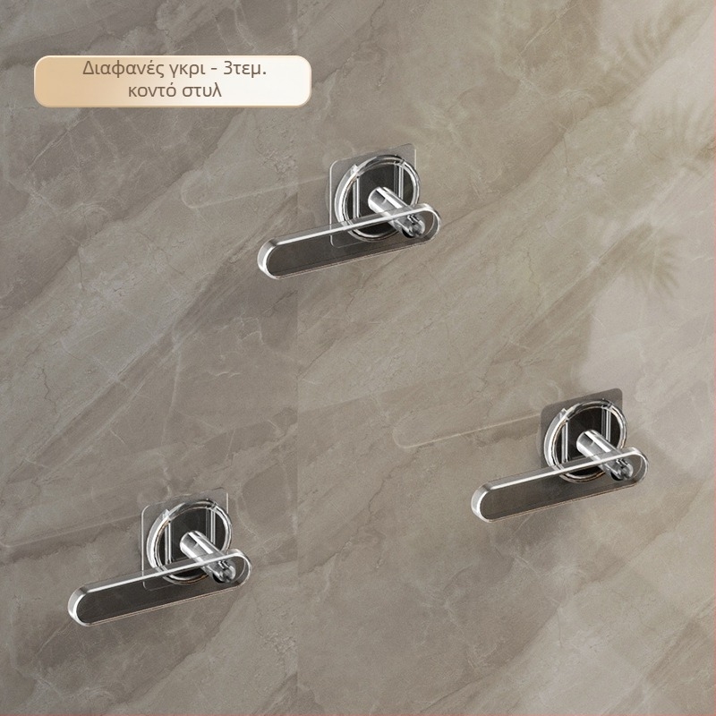 Κρεμάστρα πετσέτας - Τοίχο-μοντωμένη μονάδα αποθήκευσης με L-σχήματος άγκιστρο, πλαστικό, γυαλιστερή επιφάνεια, φορτίο 5 kg