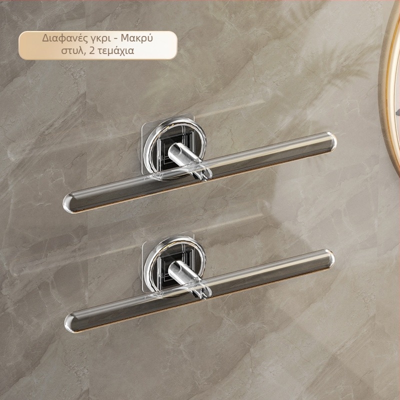 Κρεμάστρα πετσέτας - Τοίχο-μοντωμένη μονάδα αποθήκευσης με L-σχήματος άγκιστρο, πλαστικό, γυαλιστερή επιφάνεια, φορτίο 5 kg