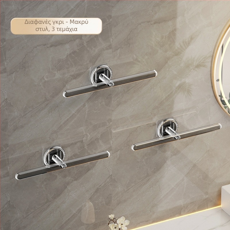 Κρεμάστρα πετσέτας - Τοίχο-μοντωμένη μονάδα αποθήκευσης με L-σχήματος άγκιστρο, πλαστικό, γυαλιστερή επιφάνεια, φορτίο 5 kg