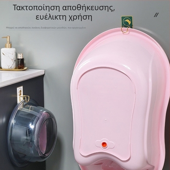 Επιτοίχιο ράφι με άγκιστρο από ανοξείδωτο ατσάλι, χωρίς τρύπες, για κουζίνα και μπάνιο, μοντέλο B2436, ένα επίπεδο