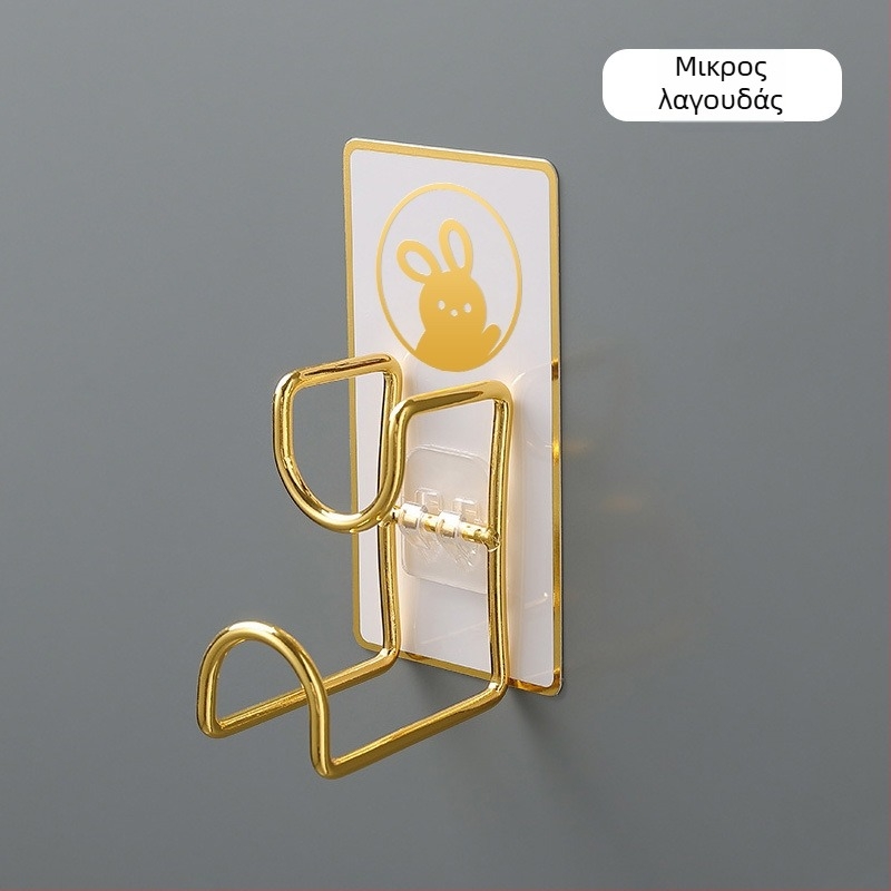 Επιτοίχιο ράφι με άγκιστρο από ανοξείδωτο ατσάλι, χωρίς τρύπες, για κουζίνα και μπάνιο, μοντέλο B2436, ένα επίπεδο