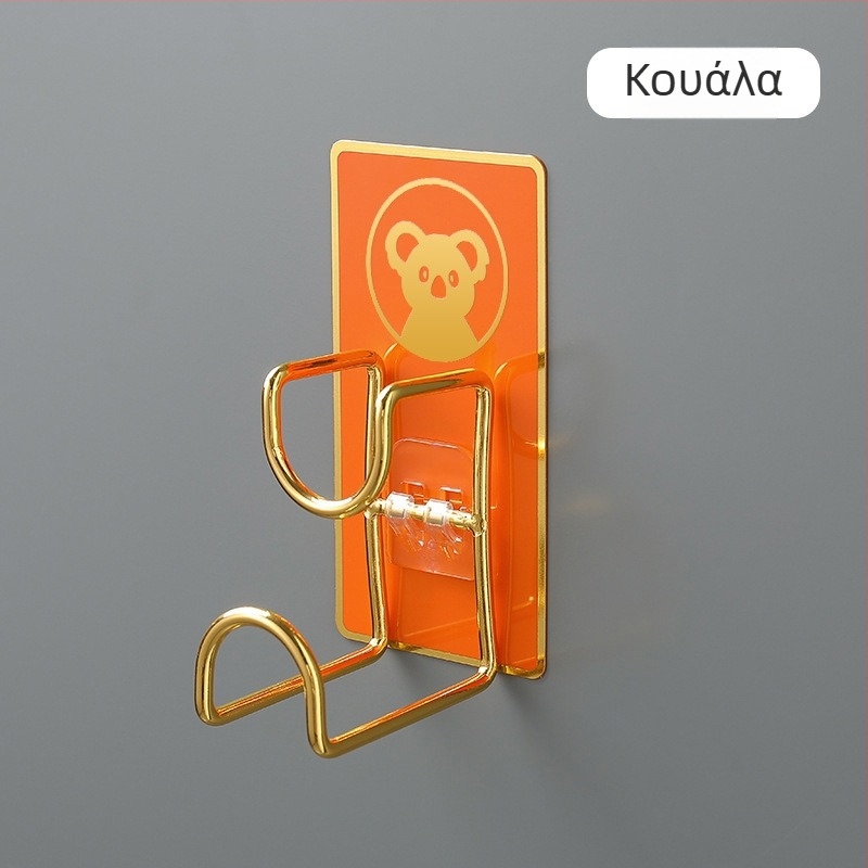 Επιτοίχιο ράφι με άγκιστρο από ανοξείδωτο ατσάλι, χωρίς τρύπες, για κουζίνα και μπάνιο, μοντέλο B2436, ένα επίπεδο