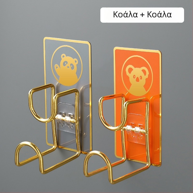 Επιτοίχιο ράφι με άγκιστρο από ανοξείδωτο ατσάλι, χωρίς τρύπες, για κουζίνα και μπάνιο, μοντέλο B2436, ένα επίπεδο