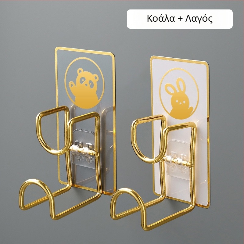 Επιτοίχιο ράφι με άγκιστρο από ανοξείδωτο ατσάλι, χωρίς τρύπες, για κουζίνα και μπάνιο, μοντέλο B2436, ένα επίπεδο