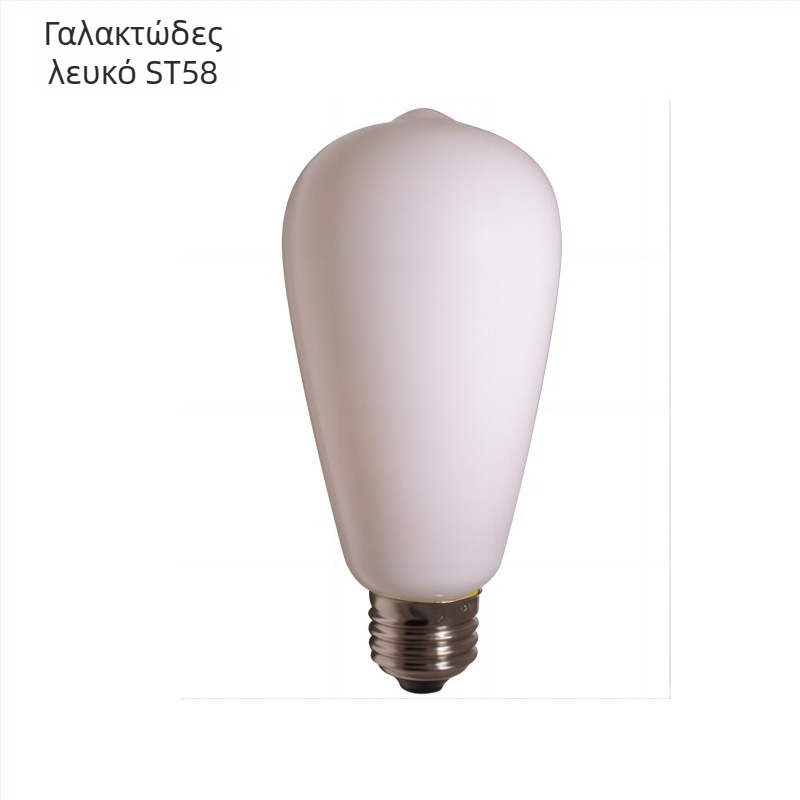 Λάμπα LED φιλμεντ Edison E27 ST64, 220V, 480 lm, δέσμη 360°, με δυνατότητα ρύθμισης φωτεινότητας
