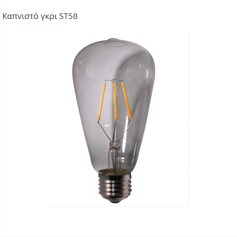 Λάμπα LED φιλμεντ Edison E27 ST64, 220V, 480 lm, δέσμη 360°, με δυνατότητα ρύθμισης φωτεινότητας