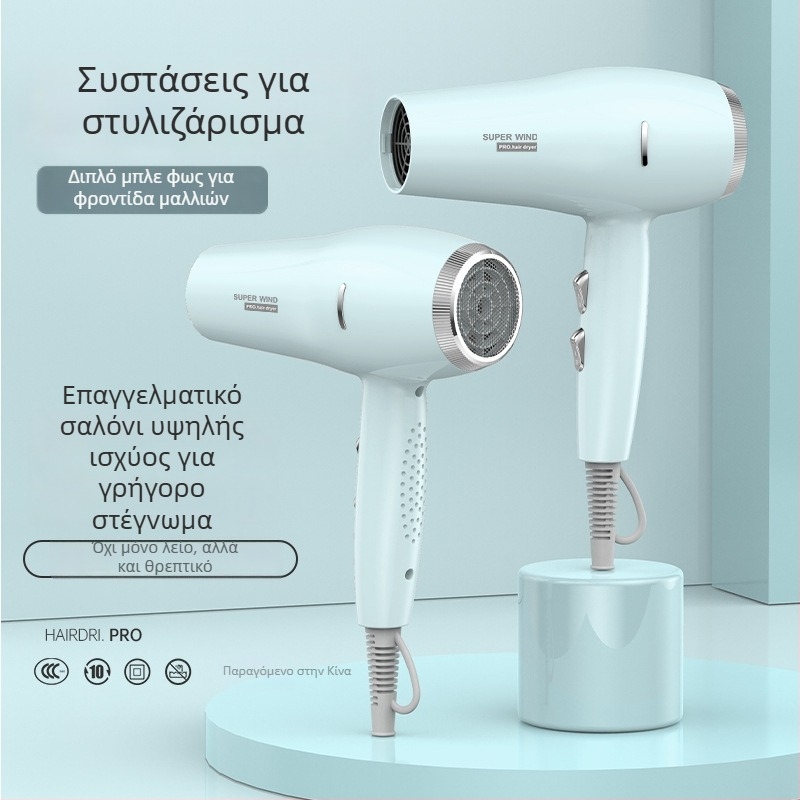 Στεγνωτήρας μαλλιών 2400W, κινητήρας με βούρτσες, 6 βαθμίδες αέρα, κρύος/θερμός αέρας, προστασία από υπερθέρμανση