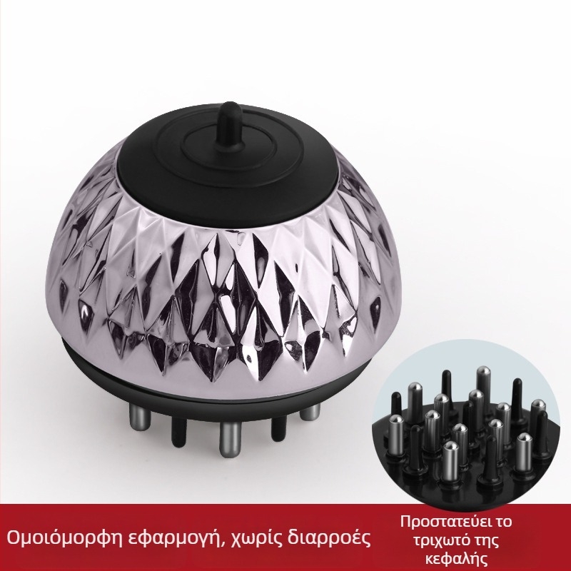 Εφαρμογέας τριχωτού κεφαλιού με θρεπτικό διάλυμα, χτένα-οδηγός υγρών με περιστρεφόμενες χάντρες, μοντέλο: Liquid Diverter; βάρος 35-40 g; κατάλληλο για όλες τις εποχές; γενική χρήση