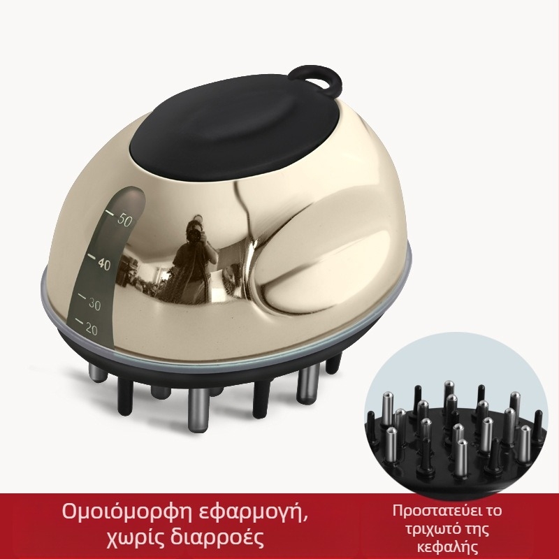 Εφαρμογέας τριχωτού κεφαλιού με θρεπτικό διάλυμα, χτένα-οδηγός υγρών με περιστρεφόμενες χάντρες, μοντέλο: Liquid Diverter; βάρος 35-40 g; κατάλληλο για όλες τις εποχές; γενική χρήση
