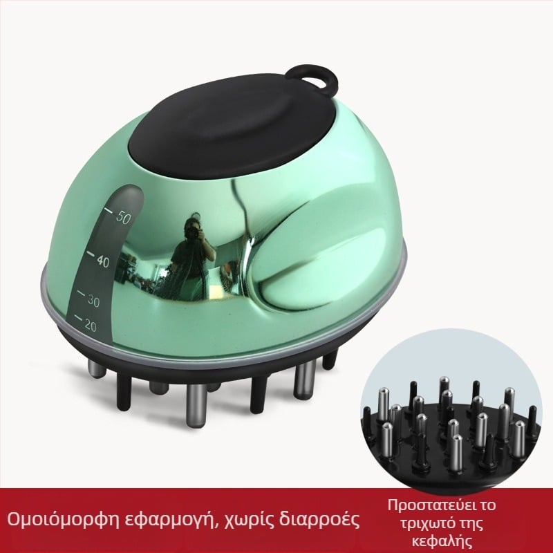 Εφαρμογέας τριχωτού κεφαλιού με θρεπτικό διάλυμα, χτένα-οδηγός υγρών με περιστρεφόμενες χάντρες, μοντέλο: Liquid Diverter; βάρος 35-40 g; κατάλληλο για όλες τις εποχές; γενική χρήση