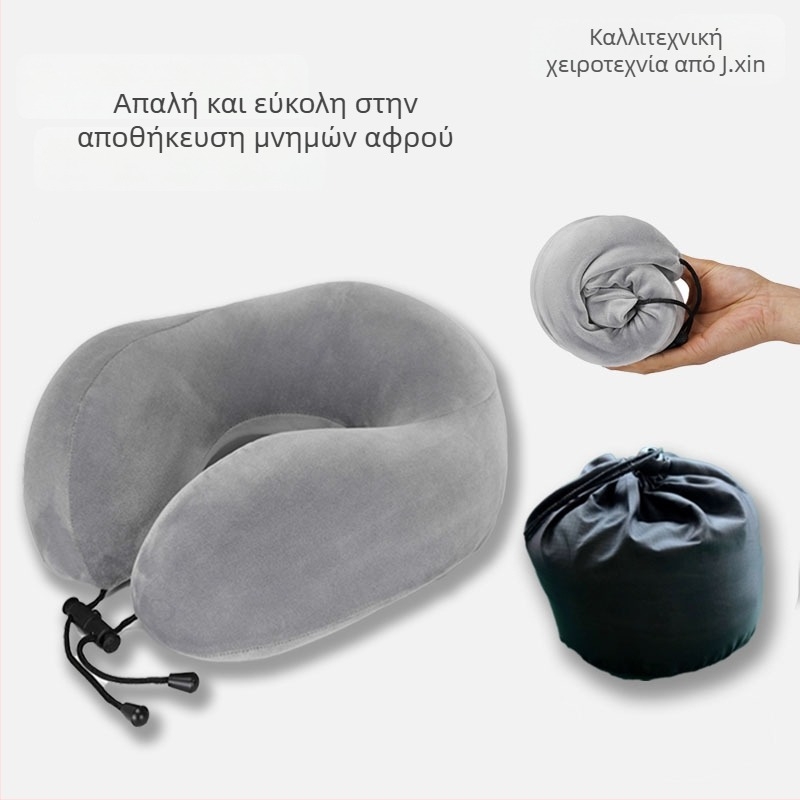 Μαξιλάρι αυχένα ταξιδιού σε σχήμα U; γέμισμα μνήμης βαμβάκι; ύφασμα βελούδο; στυλ μοντέρνος μινιμαλισμός; μάρκα Chengyi warm.