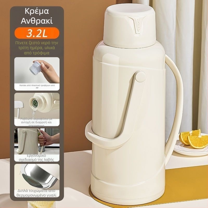 Θερμό μπουκάλι με γυάλινο εσωτερικό, μεγάλη χωρητικότητα, μόνωση 12–24 ωρών, premium Xinmeiya PP+γυάλινος εσωτερικός