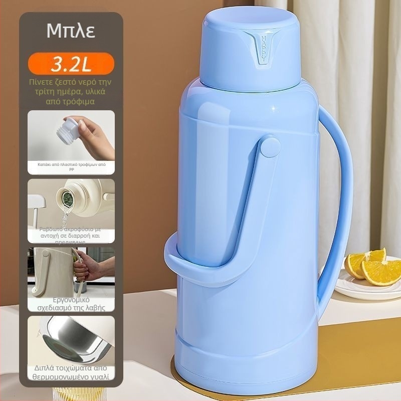 Θερμό μπουκάλι με γυάλινο εσωτερικό, μεγάλη χωρητικότητα, μόνωση 12–24 ωρών, premium Xinmeiya PP+γυάλινος εσωτερικός