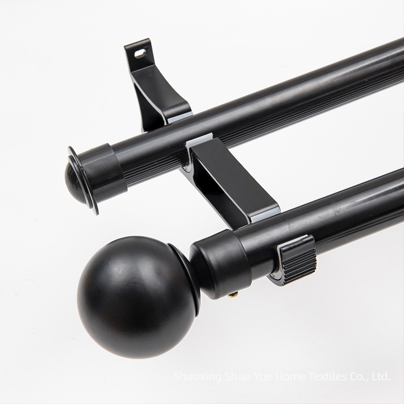 Σετ ράβδων κουρτινών με ρωμαϊκή ράβδο, μονή και διπλή ράβδο, αλουμινένια στηρίγματα, μοντέρνο μινιμαλιστικό στυλ, προσαρμόσιμο