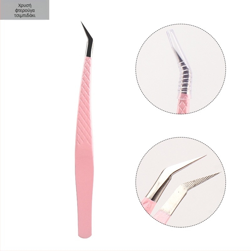 Τσιμπίδα βλεφαρίδων για μεταμόσχευση με κεφαλή από ίνες ανοξείδωτου χάλυβα, υψηλής ακρίβειας