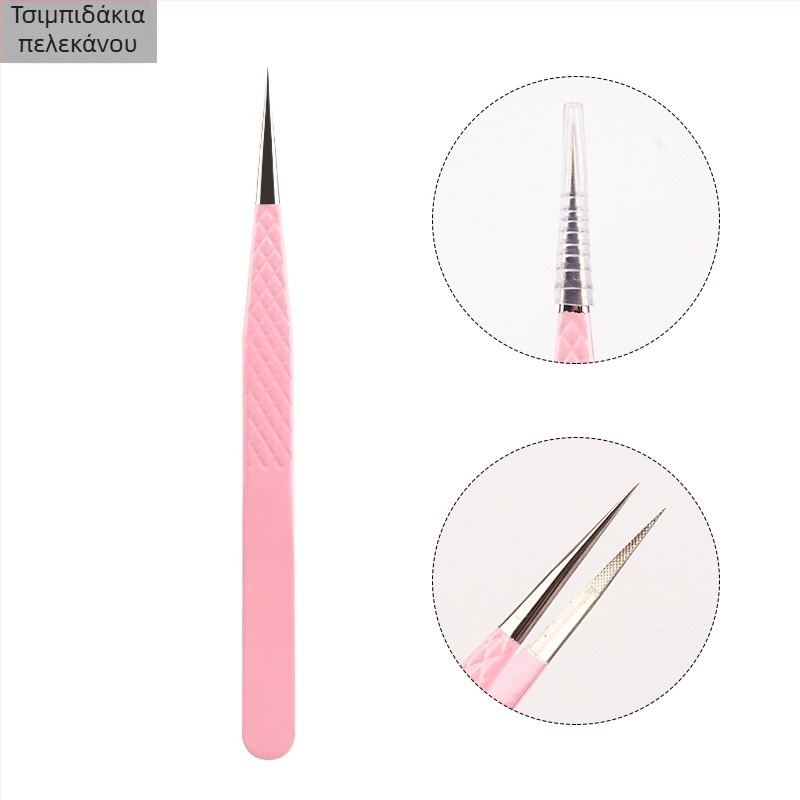 Τσιμπίδα βλεφαρίδων για μεταμόσχευση με κεφαλή από ίνες ανοξείδωτου χάλυβα, υψηλής ακρίβειας