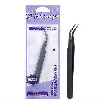 BQI Μίνι τσίμπιδα για βλεφαρίδες με στρογγυλή κεφαλή – εργαλείο τοποθέτησης ψεύτικων βλεφαρίδων για αρχάριους, χωρίς εισαγωγή