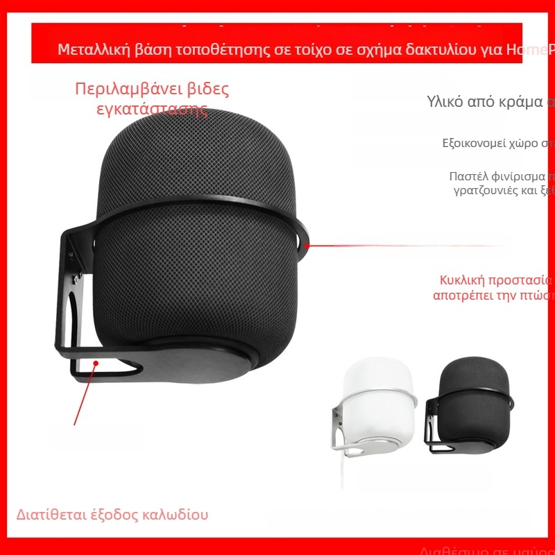 Στήριγμα τοίχου για Apple HomePod 2 – 155 g, μοντέλο 2023, προστασία αποθήκευσης, πραγματικό καλούπι