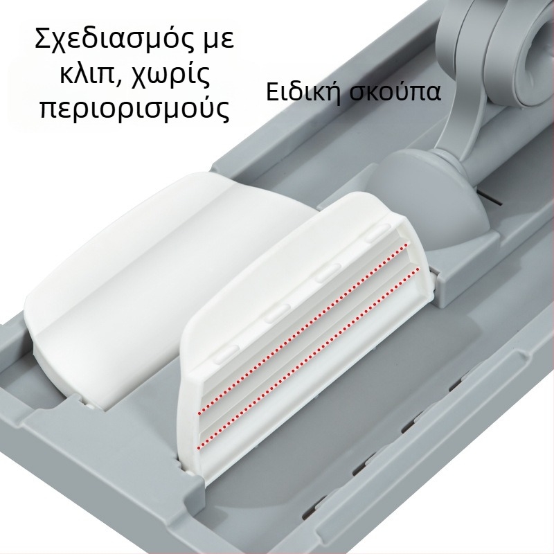 Flat Mop με κάλυμμα από ύφασμα για οικιακή χρήση, διπλής χρήσης στεγνό/βρεγμένο, ράβδος από ανοξείδωτο ατσάλι, τύπος σφιγκτήρα σκόνης, 60-80% νέο πλαστικό υλικό