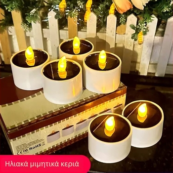 Ηλιακό LED καντήλι, κυλινδρικό ABS σώμα, Εκτυπωμένο λογότυπο OK