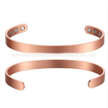 Μαγνητικό ανοιχτό βραχιόλι από χαλκό, ρετρό στυλ, 22 g