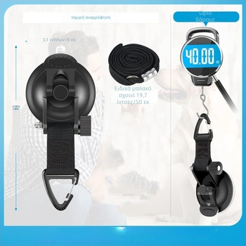 Στήριγμα μπάνιου για κατοικίδια από πλαστικό με σχοινί και βεντούζα, κατάλληλο για σκύλους, 200 τεμ. ανά κουτί