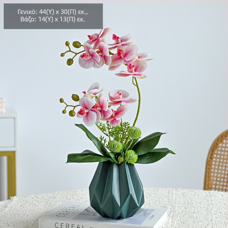 Τεχνητή ορχιδέα Phalaenopsis για διακόσμηση σαλονιού, μεταξωτό λουλούδι, διακοσμητική ανθοδέσμη